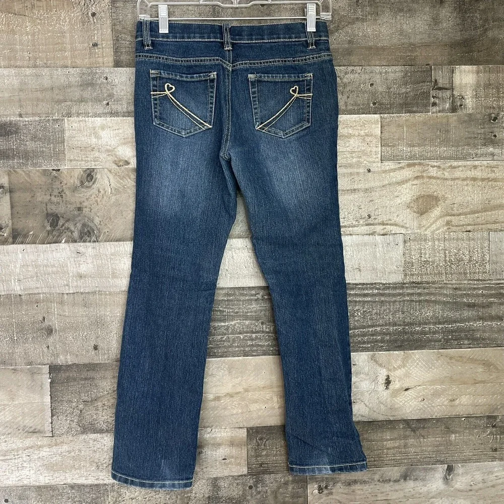 The Childrens‎ Place Girls Jeans Size 12 Stretch Bling Pockets Adjustable Waist
